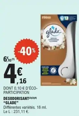 E.Leclerc Desodorisant glade offre
