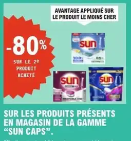 E.Leclerc Sur les produits présents en magasin de la gamme sun caps offre