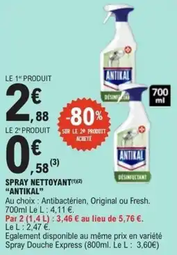 E.Leclerc Spray nettoyant antikal offre