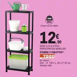 E.Leclerc Étagère 4 tablettes tood offre