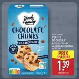 ALDI Back Family Pépites de chocolat offre
