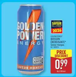 ALDI GOLDEN POWER BOISSON ÉNERGISANTE offre