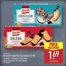 ALDI Biscotto Biscuits Nappés de Chocolat offre