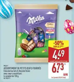 ALDI Milka Assortiment de Petits Œufs Fourrés offre