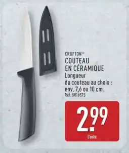 ALDI CROFTON COUTEAU EN CÉRAMIQUE offre