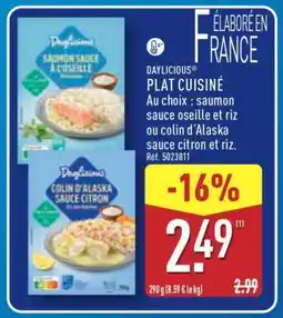 ALDI DAYLICIOUS PLAT CUISINE offre