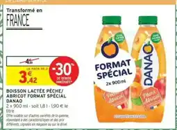 Intermarché Boisson lactée pêche/abricot format spécial Danao offre