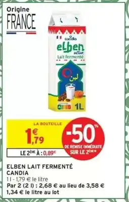 Intermarché ELBEN Lait Fermenté CANDIA offre