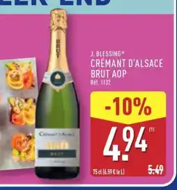 ALDI J. Blessing Crémant d'Alsace Brut AOP offre