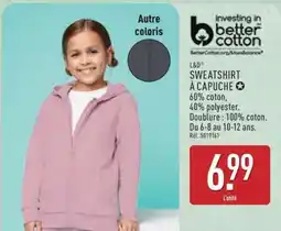 ALDI SWEATSHIRT À CAPUCHE offre