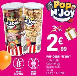 E.Leclerc POP CORN “N’JOY” offre