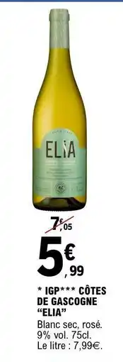 E.Leclerc IGP COTES DE GASCOGNE elia offre