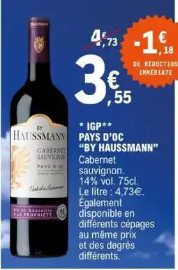 E.Leclerc IGP PAYS D'OC BY HAUSSMANN offre