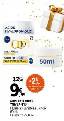 E.Leclerc SOIN ANTI-RIDES “NIVEA Q10” offre