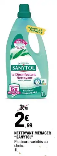 E.Leclerc Nettoyant ménager SANYTOL offre