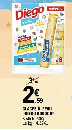 E.Leclerc GLACES À L’EAU “DIEGO BOUDOU” offre