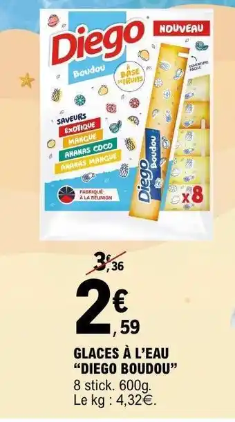 E.Leclerc GLACES À L’EAU “DIEGO BOUDOU” offre