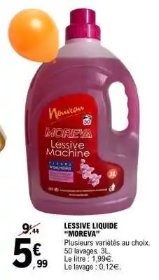 E.Leclerc LESSIVE LIQUIDE “MOREVA” offre