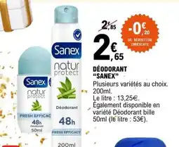 E.Leclerc DÉODORANT SANEX offre