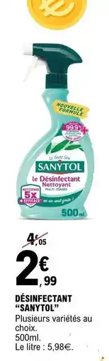 E.Leclerc DÉSINFECTANT “SANYTOL” offre