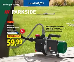 Lidl PARKSIDE Pompe de jardin offre