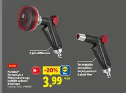 Lidl PARKSIDE Performance Pistolet d'arrosage multijet ou lance d'arrosage offre