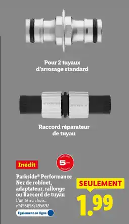Lidl PARKSIDE Performance Nez de robinet, adaptateur, rallonge ou Raccord de tuyau offre
