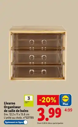 Lidl Livarno Organiseur de salle de bains offre