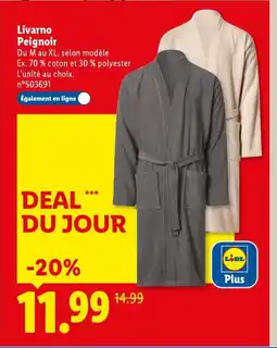 Lidl Livarno Peignoir offre
