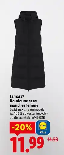 Lidl ESMARA Doudoune sans manches femme offre