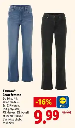 Lidl ESMARA Jean femme offre