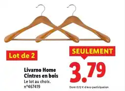 Lidl Livarno Home Cintres en bois offre