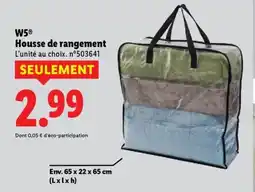 Lidl W5 Housse de rangement offre