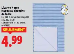 Lidl Livarno Home Nappe ou chemins de table offre