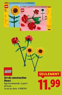 Lidl LEGO Set de construction fleurs offre