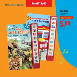 Lidl Livre sonore pour enfant offre