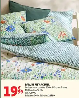 Auchan Parure fiby actuel offre