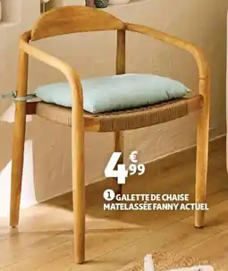 Auchan Galette de chaise matelassée fanny actuel offre