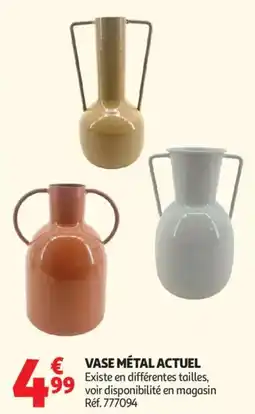 Auchan Vase métal actuel offre
