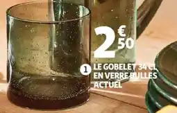 Auchan Le gobelet en verre bulles actuel offre