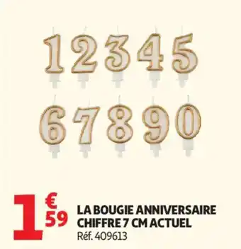 La bougie anniversaire chiffre actuel