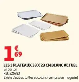 Auchan Les 3 plateauxblanc actuel offre