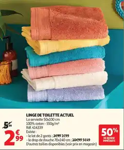 Auchan Linge de toilette actuel offre