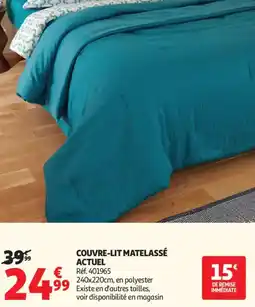 Auchan Couvre-lit matelassé actuel offre