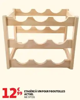 Auchan Etagère à vin pour 9 bouteilles actuel offre
