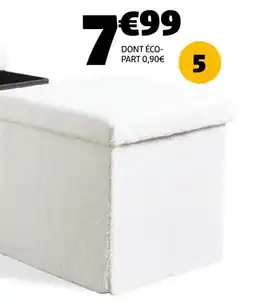 Gifi Pouf coffre clara bouclette offre