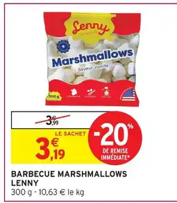 Intermarché Express Lenny barbecue marshmallows offre
