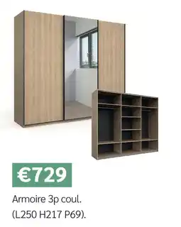 Meubles Crack Armoire 3p coul offre