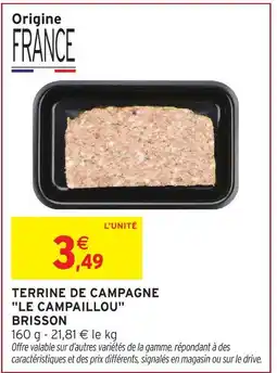 Intermarché Express Brisson terrine de campagne le campaillou offre