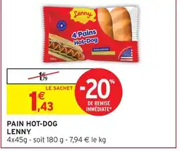 Intermarché Express Lenny pain hot-dog offre